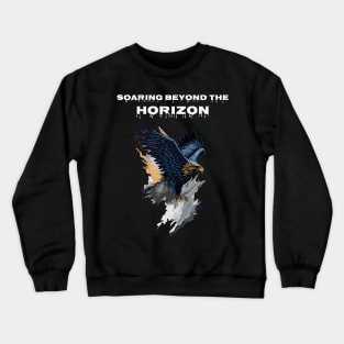 Eagle in Flight: Soaring Beyond Horizon Crewneck Sweatshirt